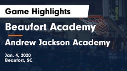 Beaufort Academy vs Andrew Jackson Academy Game Highlights - Jan. 4, 2020