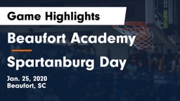 Beaufort Academy vs Spartanburg Day  Game Highlights - Jan. 25, 2020