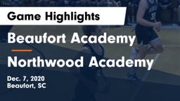 Beaufort Academy vs Northwood Academy  Game Highlights - Dec. 7, 2020