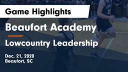 Beaufort Academy vs Lowcountry Leadership Game Highlights - Dec. 21, 2020