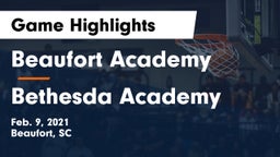 Beaufort Academy vs Bethesda Academy Game Highlights - Feb. 9, 2021