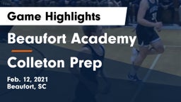 Beaufort Academy vs Colleton Prep Game Highlights - Feb. 12, 2021