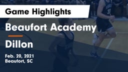 Beaufort Academy vs Dillon Game Highlights - Feb. 20, 2021