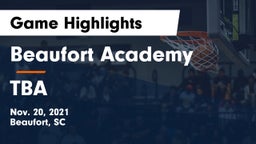 Beaufort Academy vs TBA Game Highlights - Nov. 20, 2021