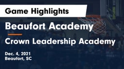 Beaufort Academy vs Crown Leadership Academy Game Highlights - Dec. 4, 2021