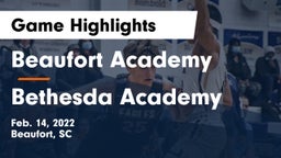 Beaufort Academy vs Bethesda Academy Game Highlights - Feb. 14, 2022