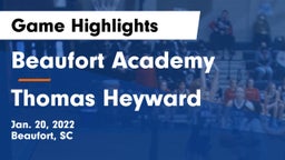 Beaufort Academy vs Thomas Heyward Game Highlights - Jan. 20, 2022