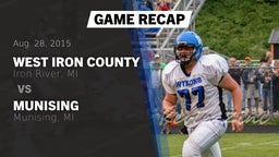 Recap: West Iron County  vs. Munising  2015