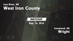 Matchup: West Iron County vs. Wright  2016