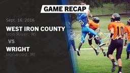 Recap: West Iron County  vs. Wright  2016