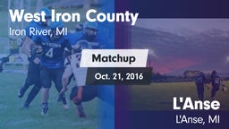 Matchup: West Iron County vs. L'Anse  2016
