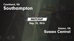 Matchup: Southampton vs. Sussex Central  2016