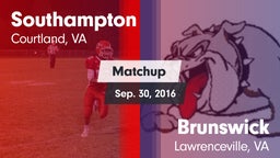 Matchup: Southampton vs. Brunswick  2016