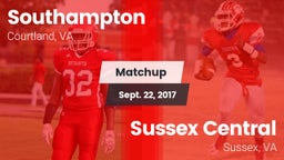 Matchup: Southampton vs. Sussex Central  2017