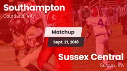 Matchup: Southampton vs. Sussex Central  2018