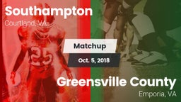 Matchup: Southampton vs. Greensville County  2018