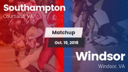 Matchup: Southampton vs. Windsor  2018