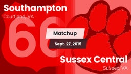 Matchup: Southampton vs. Sussex Central  2019
