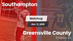 Matchup: Southampton vs. Greensville County  2019