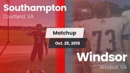 Matchup: Southampton vs. Windsor  2019