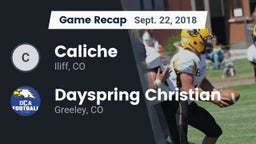 Recap: Caliche  vs. Dayspring Christian  2018
