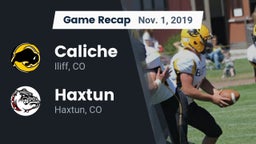 Recap: Caliche  vs. Haxtun  2019