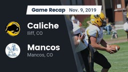 Recap: Caliche  vs. Mancos  2019