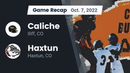 Recap: Caliche  vs. Haxtun  2022