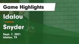 Idalou  vs Snyder  Game Highlights - Sept. 7, 2021