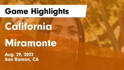 California  vs Miramonte  Game Highlights - Aug. 29, 2022