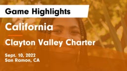California  vs Clayton Valley Charter  Game Highlights - Sept. 10, 2022