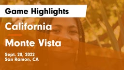 California  vs Monte Vista  Game Highlights - Sept. 20, 2022