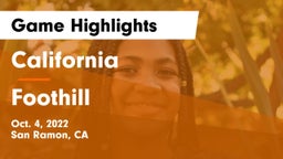 California  vs Foothill  Game Highlights - Oct. 4, 2022