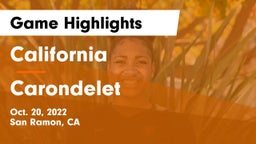California  vs Carondelet  Game Highlights - Oct. 20, 2022