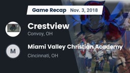 Recap: Crestview  vs. Miami Valley Christian Academy 2018