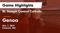 St. Joseph Central Catholic  vs Genoa  Game Highlights - Oct. 7, 2019