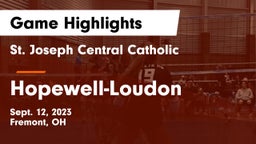 St. Joseph Central Catholic  vs Hopewell-Loudon  Game Highlights - Sept. 12, 2023