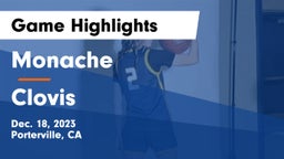 Monache  vs Clovis  Game Highlights - Dec. 18, 2023