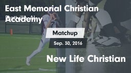 Matchup: East Memorial Christ vs. New Life Christian 2016