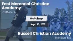 Matchup: East Memorial Christ vs. Russell Christian Academy  2017