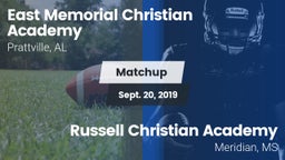 Matchup: East Memorial Christ vs. Russell Christian Academy  2019