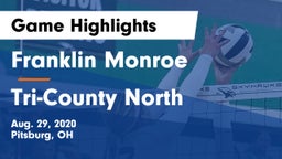 Franklin Monroe  vs Tri-County North  Game Highlights - Aug. 29, 2020