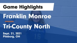 Franklin Monroe  vs Tri-County North  Game Highlights - Sept. 21, 2021
