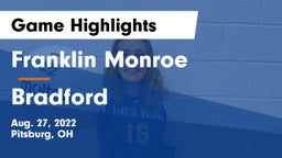 Franklin Monroe  vs Bradford  Game Highlights - Aug. 27, 2022