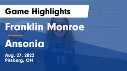 Franklin Monroe  vs Ansonia  Game Highlights - Aug. 27, 2022