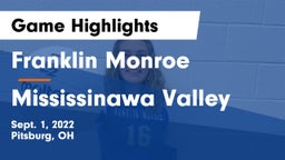 Franklin Monroe  vs Mississinawa Valley  Game Highlights - Sept. 1, 2022
