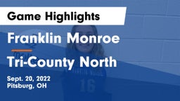 Franklin Monroe  vs Tri-County North  Game Highlights - Sept. 20, 2022
