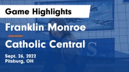 Franklin Monroe  vs Catholic Central  Game Highlights - Sept. 26, 2022
