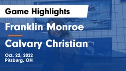 Franklin Monroe  vs Calvary Christian Game Highlights - Oct. 22, 2022