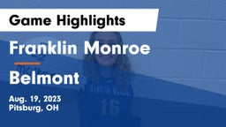 Franklin Monroe  vs Belmont  Game Highlights - Aug. 19, 2023